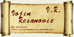 Vojin Resanović vizit kartica